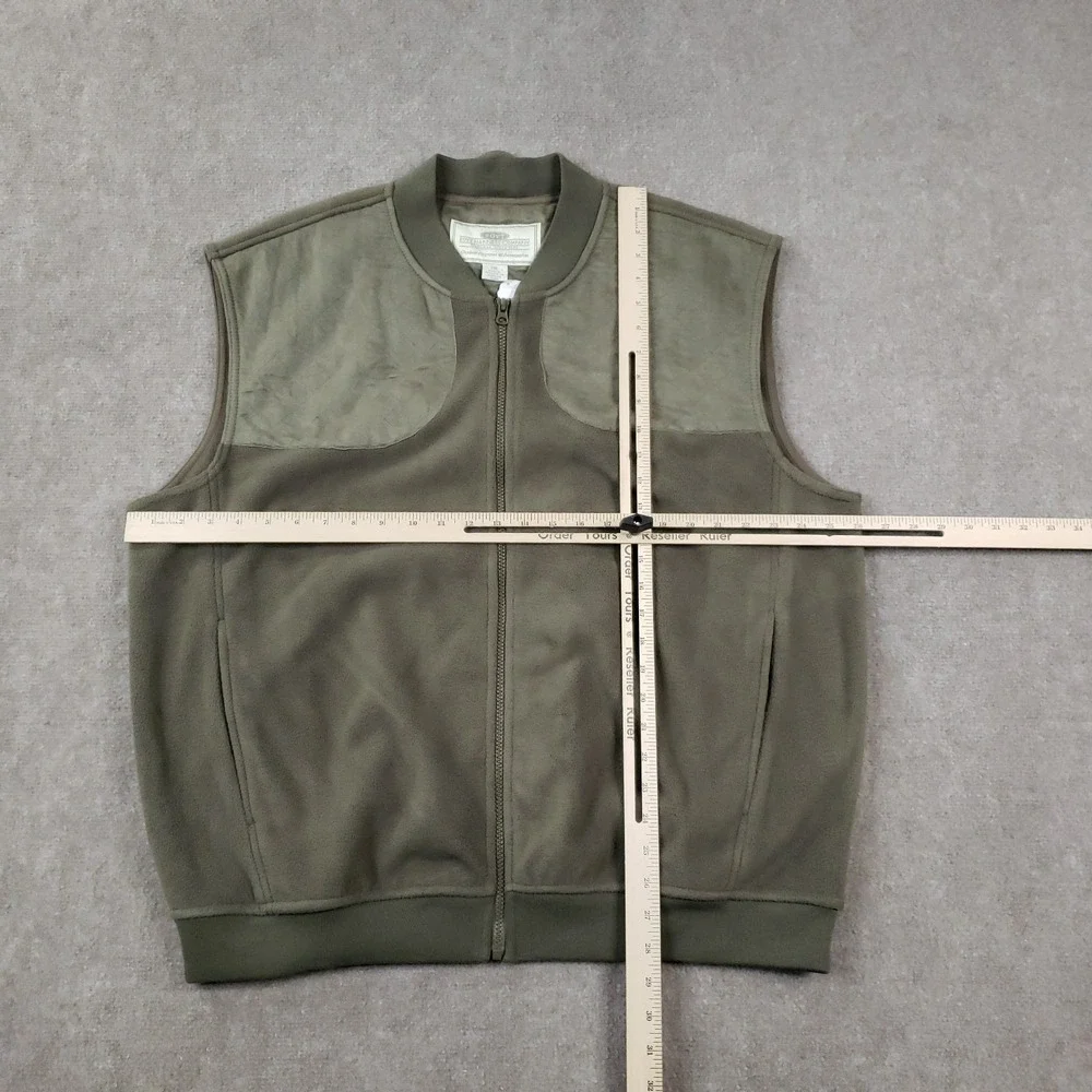 Boyt Harness Company Vest Men 2XL‎ Green Fleece Full Zip Shoulder Patch Shooting - Picture 2 of 12